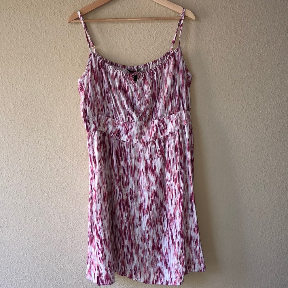 Banana Republic Patterned Pink White Summer Dress Size XL